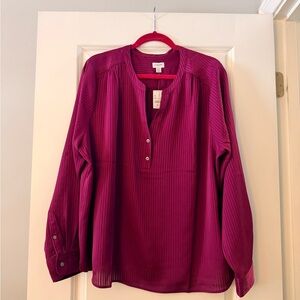 NWT J Crew Button Front Blouse